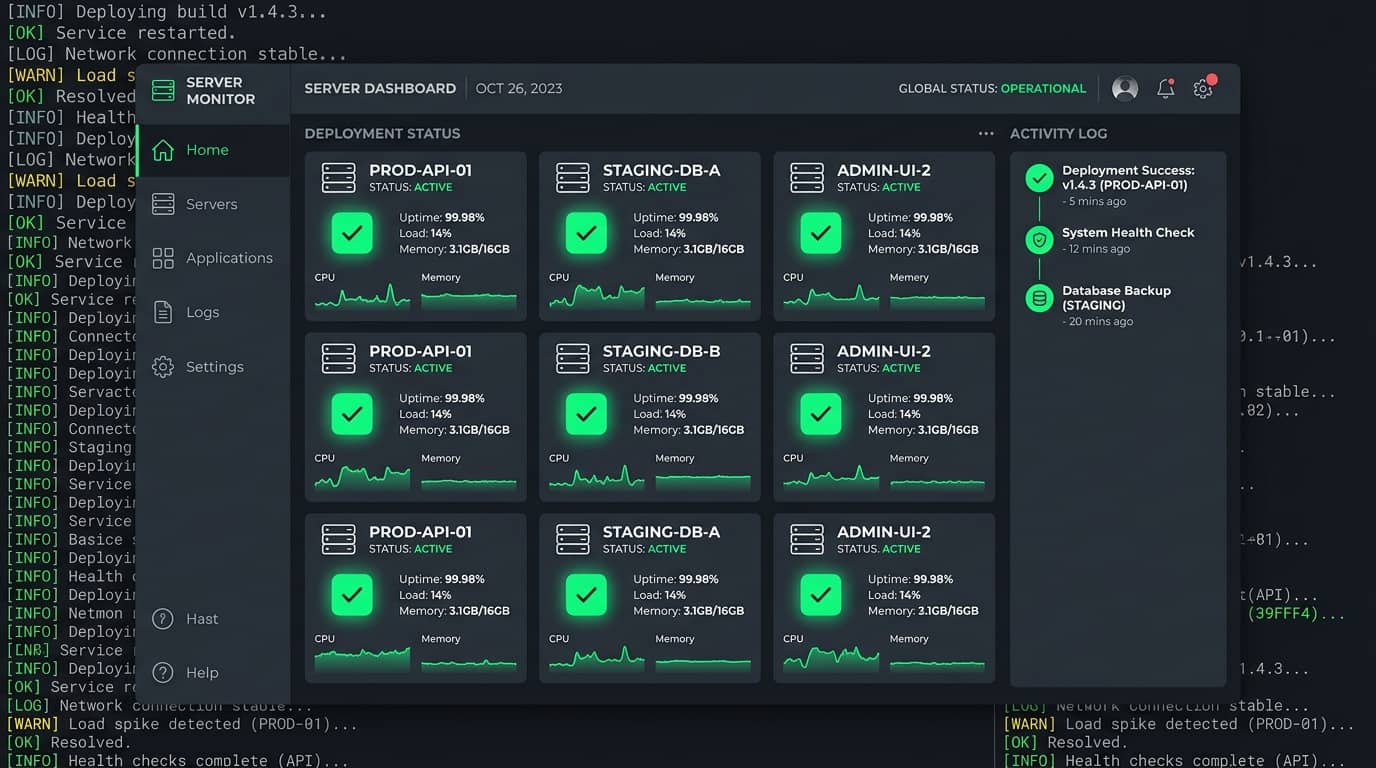 A terminal session on a freshly provisioned Linux VPS